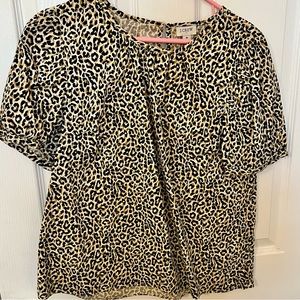 J. Crew Leopard Blouse